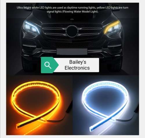 2PC Flexible 60cm LED Headlight Strip Lights