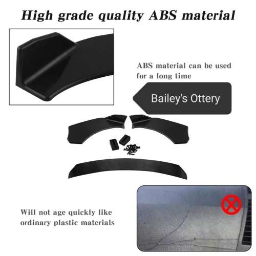 Universal Gloss Black Aggressive 3 Piece Spoiler