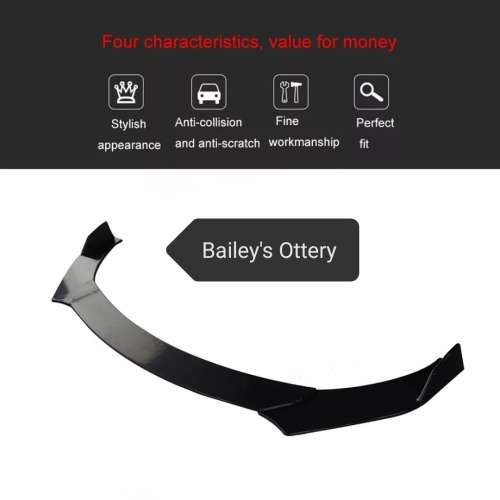 Universal Gloss Black Aggressive 3 Piece Spoiler
