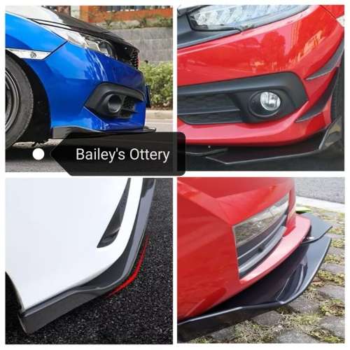Gloss Black Agressive Universal Car Front Bumper Lip, Spoiler
