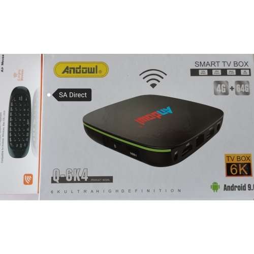 COMBO PROMOTION: NEW Andowl 6K Android TV Smart Box 4Gx64G + Air Remote