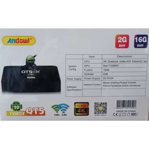 QT5 Android 10 Smart TV Box,