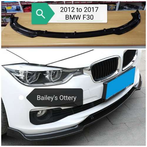 BMW F30 Gloss Black Front Lip Spoiler 2012 to 2017