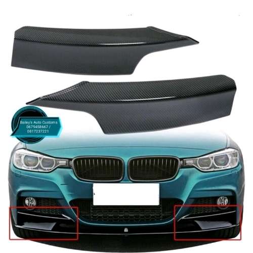 BMW F30 Msport Front Bumper Splitters ( Carbon Fiber)