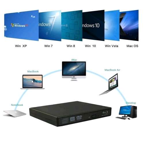 USB 2.0 External DVD RW Optical Drive