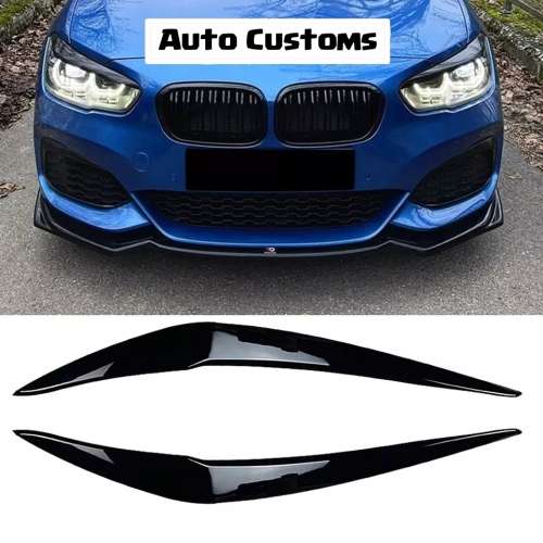 BMW F20 / F21 Facelift Headlight Eyelids (Gloss Black)