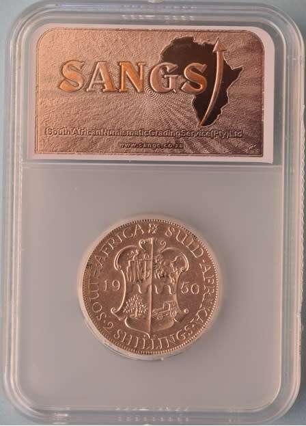 1950 SAU florin (2 shillings) * SANGS * AU 53 * very scarce