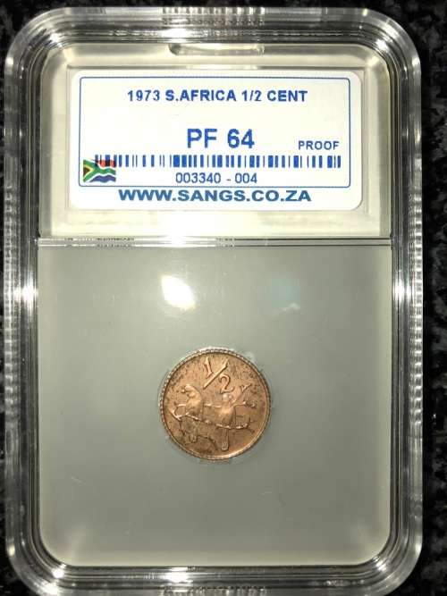 1973 RSA 1/2 cent (half cent) * only 10,850 proofs minted