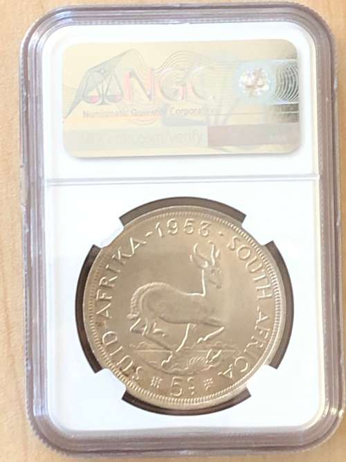 1953 SAU 5 shillings (crown) * NGC MS61