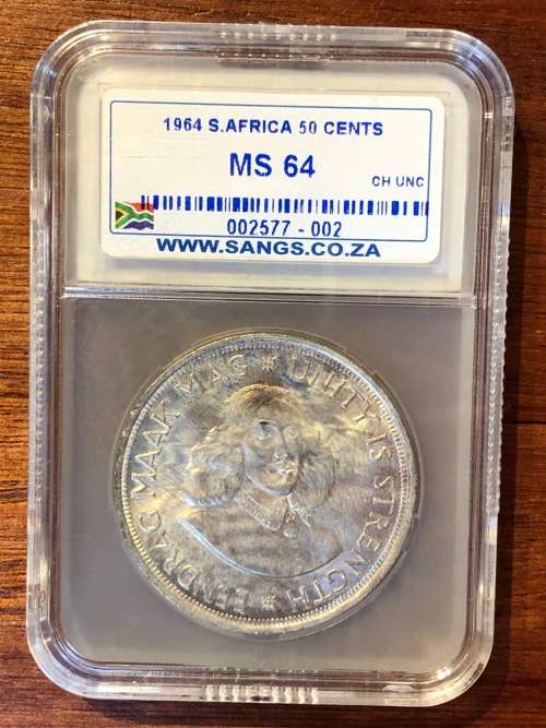 1964 SAU 50 cent (crown) * SANGS MS64 * silver * PRICE REDUCED