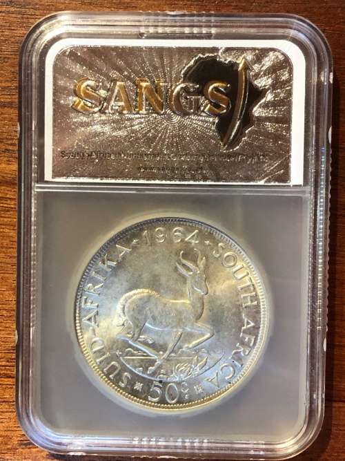 1964 SAU 50 cent (crown) * SANGS MS64 * silver * PRICE REDUCED