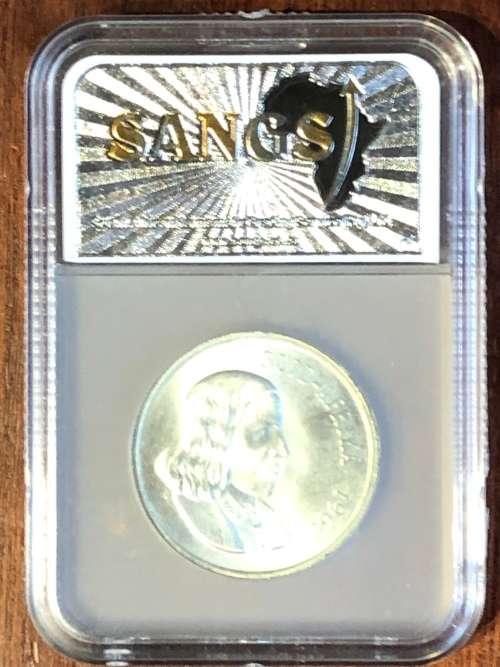 1968 RSA R1 (1 rand) * Afrikaans * SANGS * MS64 * silver