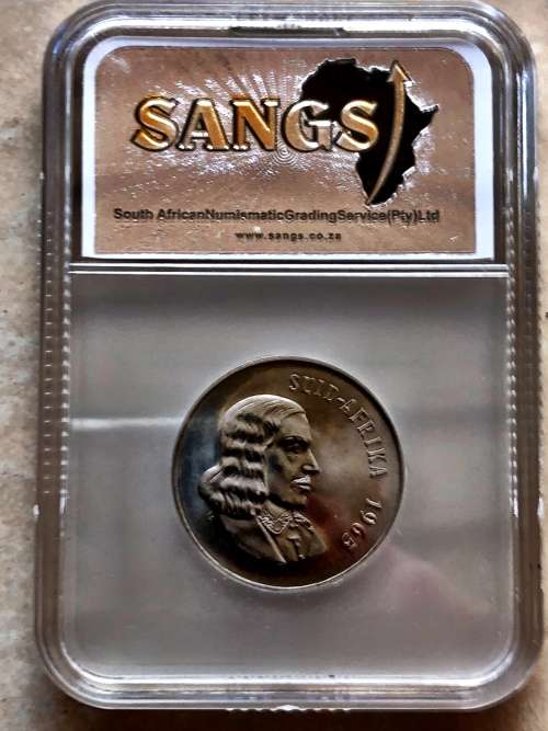 1965 RSA 50 cent * Afrikaans * SANGS MS64 * scarce