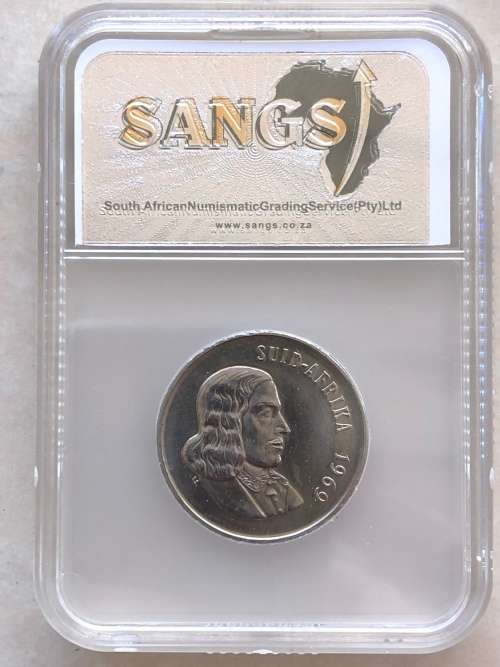1969 RSA 50 cent * Afrikaans * SANGS MS64 * scarce