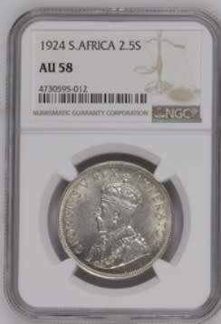 1924 SAU (2 1/2 shillings) half crown * NGC AU58