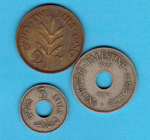 Set of rare Palestinian coins - no duplicates - all pre-dates WW2