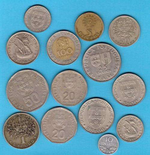 Set of Portuguese coins - no duplicates - 14 coins