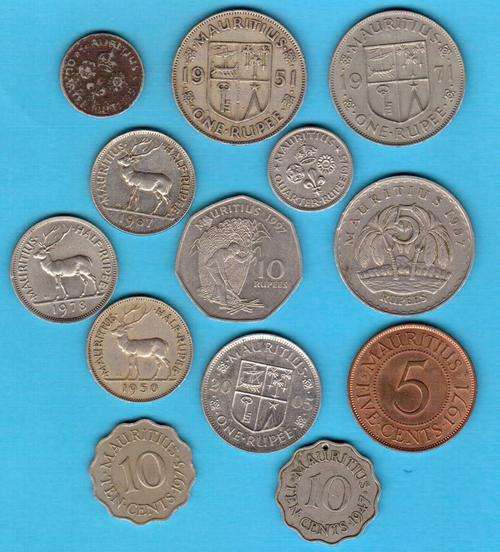 Set of Mauritius coins - no duplicates