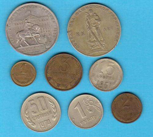 Set of USSR/Russia coins - no duplicates
