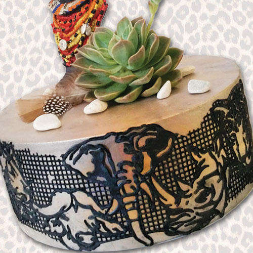 Ready made- Edible lace for cake decorating- Safari