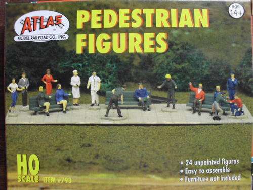 ATLAS HO PEDESTRIAN FIGURES PEOPLE 24 UNPAINTED