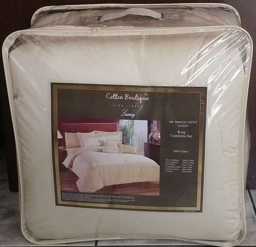 9piece Bed in a Bag Luxury Cream Comforter Set (King)
