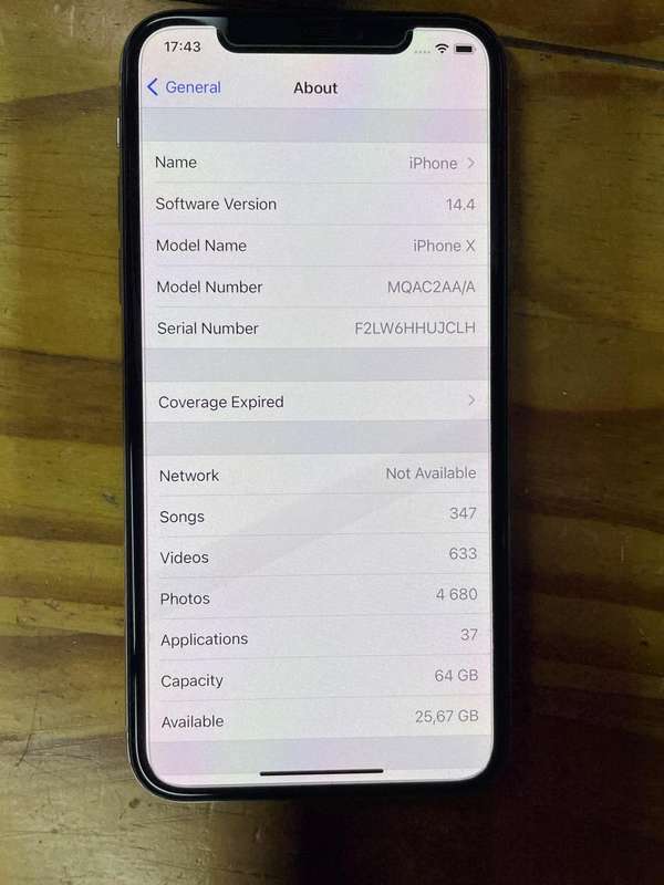 Iphone X (No FaceID)