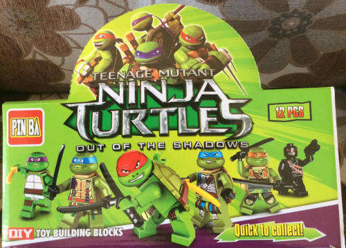 Kids Building Blocks : 6 Pack ''SPECIAL" (5 X Ninja Turtles& 1 X Soldier) version (No 0216E)