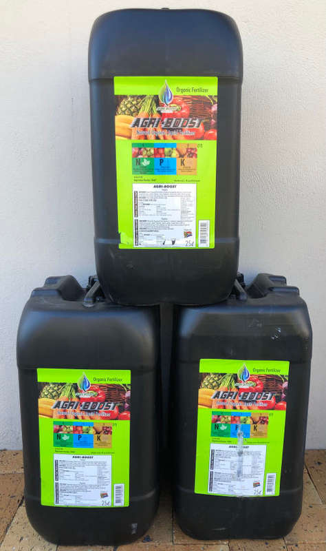 Organic Agri-Boost 25 Litre Liquid Fertiliser Provides 5,000Lt to Irrigates 5 xHa of Plant/SoiL Food