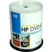HP 16x DVD-R Recordable Media-Data/Video-4.7GB-Recordable 100pcs Box Printable Discs DVD-R100PM