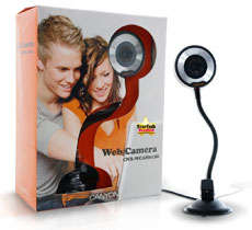 Canyon Web cam 1.3Mpixel, 1280 x 960 (VGA) USB2  Black and Silver flexible gooseneck