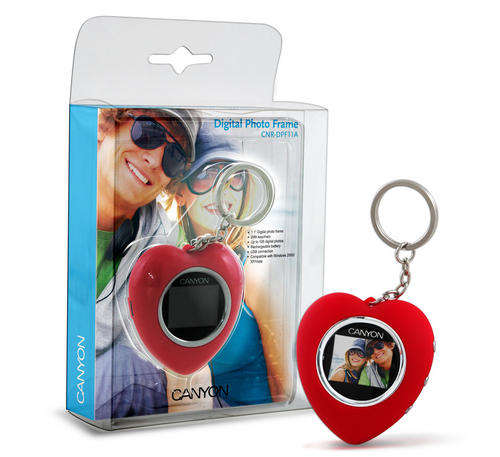 Digital Photo Frame Keyring Heart