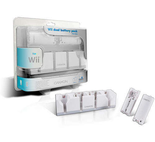 Canyon Nintendo Wii Dual battery dock with 2 batteries