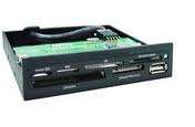 Green Power Card reader  6 Slot internal + USB - Black, 3.5"