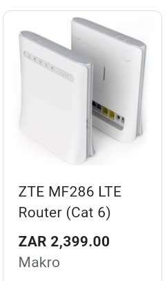 ZTE MF 286F Wireless Router CAT6