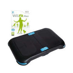 Wii Fit Plus and Balance Board Black + Racket Sports party +Your Shape