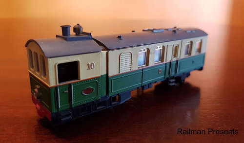 Egger Bahn Jouef Steam Railcar - Articulated (HOe Scale and runs on N Gauge Track)