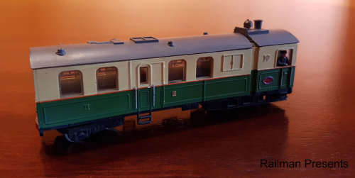 Egger Bahn Jouef Steam Railcar - Articulated (HOe Scale and runs on N Gauge Track)
