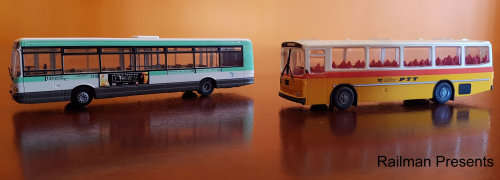 Model Suburban Buses (Job Lot) - HO Gauge
