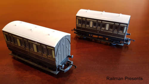 2 x Hornby 14ft Coaches - OO Scale - Rare!!!!!!!!!!! (Job Lot)