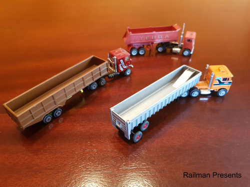 3 x Artic Tipper Trucks - HO/OO Scale (Job Lot)