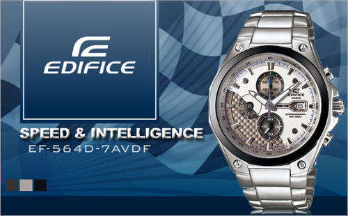 CASIO Casio Watch EF-564D-7AVDF Chronograph Mens - 100% Authentic - Only from LustforLooks