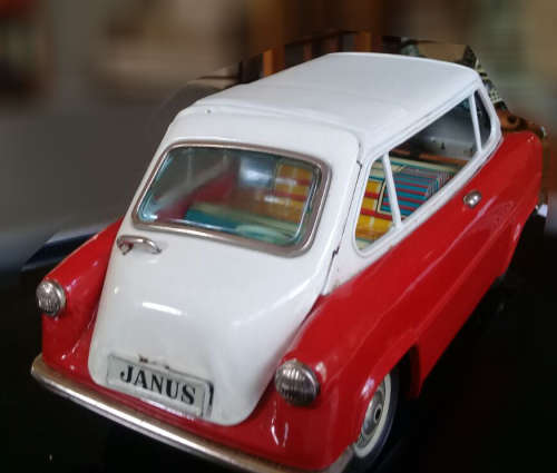 Rare Bandai friction powered Zuendapp Janus 751 Japanese (Blikvoertuig)