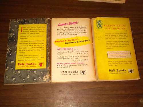 James Bond Rare Painted Covers Ian fleming pan paperbacks x 3