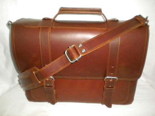 Laptop Briefcase LARGE, THIN(15,6 inch laptop), TOFFEE BROWN Leather!!
