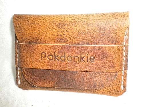 Simplicity card/cash holder, VINTAGE BROWN Leather! HANDMADE!!