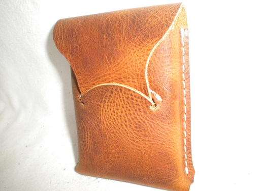 HANDMADE!!  Simplicity card/cash holder, VINTAGE BROWN Leather