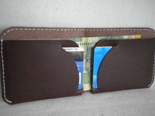 Travel Light Wallet, HANDCRAFTED! CHOCOLATE BROWN Leather!