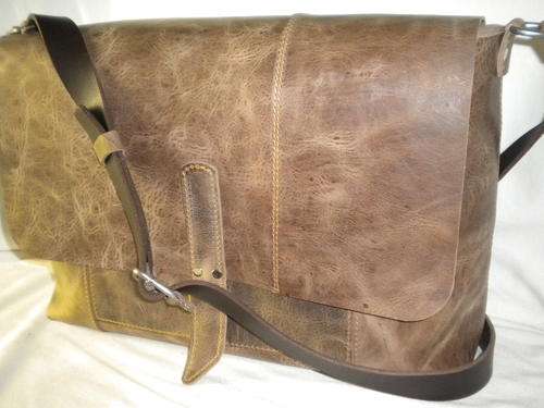 Briefcase Laptop,( Macbook Pro 15inch) LIMESTONE VINTAGE leather!!