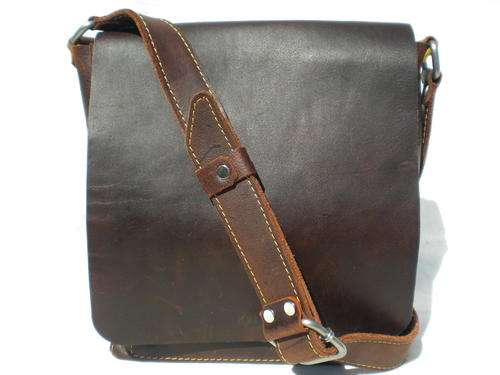 UNISEX SHOULDER BAG, (iPad mini), ANTIQUE BROWN Leather!! SECONDHAND!!